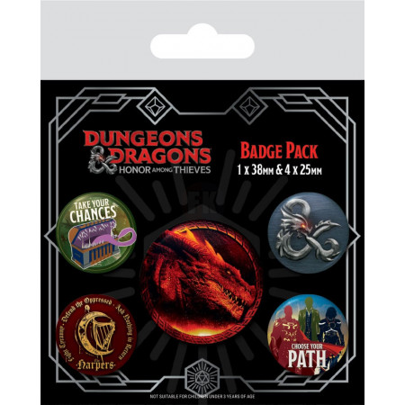 Dungeons & Dragons Pin-Back Buttons 5-Pack Movie